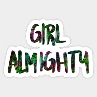 Girl almighty - dark, colorful Sticker